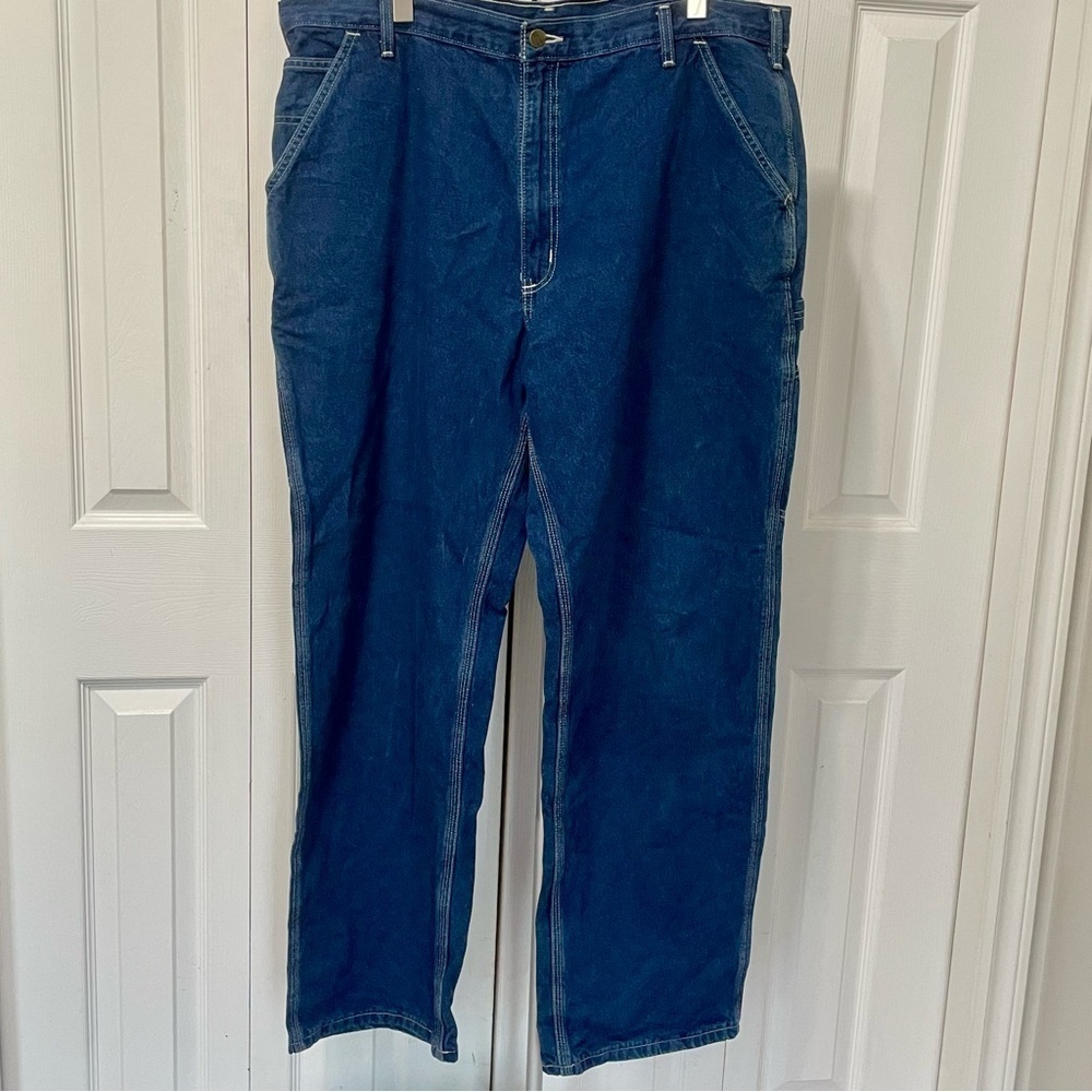 Carhartt Men's Deep Blue Carpenter Jeans Size 40x32